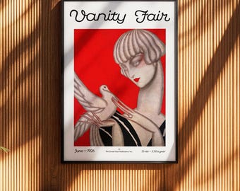 Vanity Fair Cover Magazine, June 1926, Vanity Fair cover Print, Fashion Digital Home Decor, Printable Wall Art.