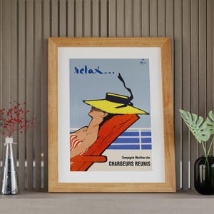 RENÉ GRUAU (1909-2004), Relax, Retro Print, Printable Wall Art, Fashion Digital Home Decor
