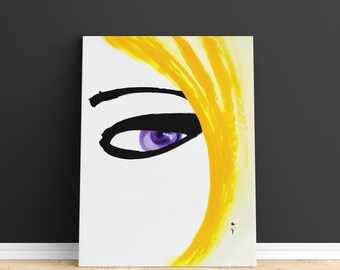 RENÉ GRUAU, L’œil de Catherine Deneuve, Circa 1980, Woman Portrait, Gallery Wall Set, Vintage Poster Art, Fashion Wall Art.