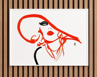 RENÉ GRUAU, Brigitte Bardot - L’élégante, Woman Portrait, Gallery Wall Set, Vintage Poster Art, Fashion Wall Art.