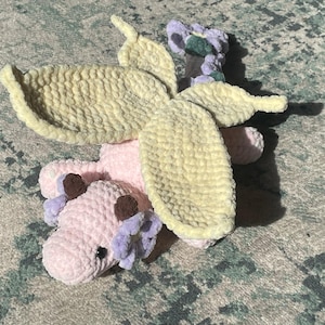 Pink crochet fairy dragon