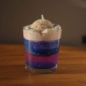 Blue Ice Cream Candle | Dessert Candle | Handmade Candle | Soy Wax Candle | Scented Candle