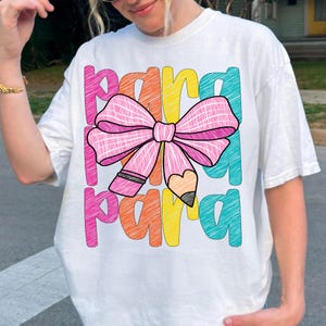 Coquette Para PNG | Back to School Paraprofessional Sublimation | Teacher Appreciation Gift | First Day of School PNG Design