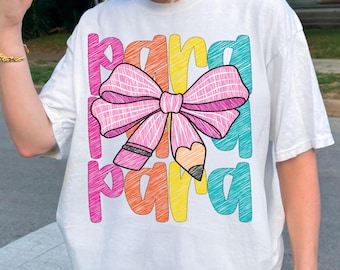Coquette Bow Teacher PNG | Retro Back to School Sublimation (Digital Download)