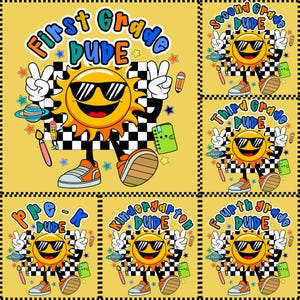Back to School PNG Bundle – Teacher Sublimation Designs – First Day Shirt PNG – Class of 2025 – Cricut Kids School Clipart