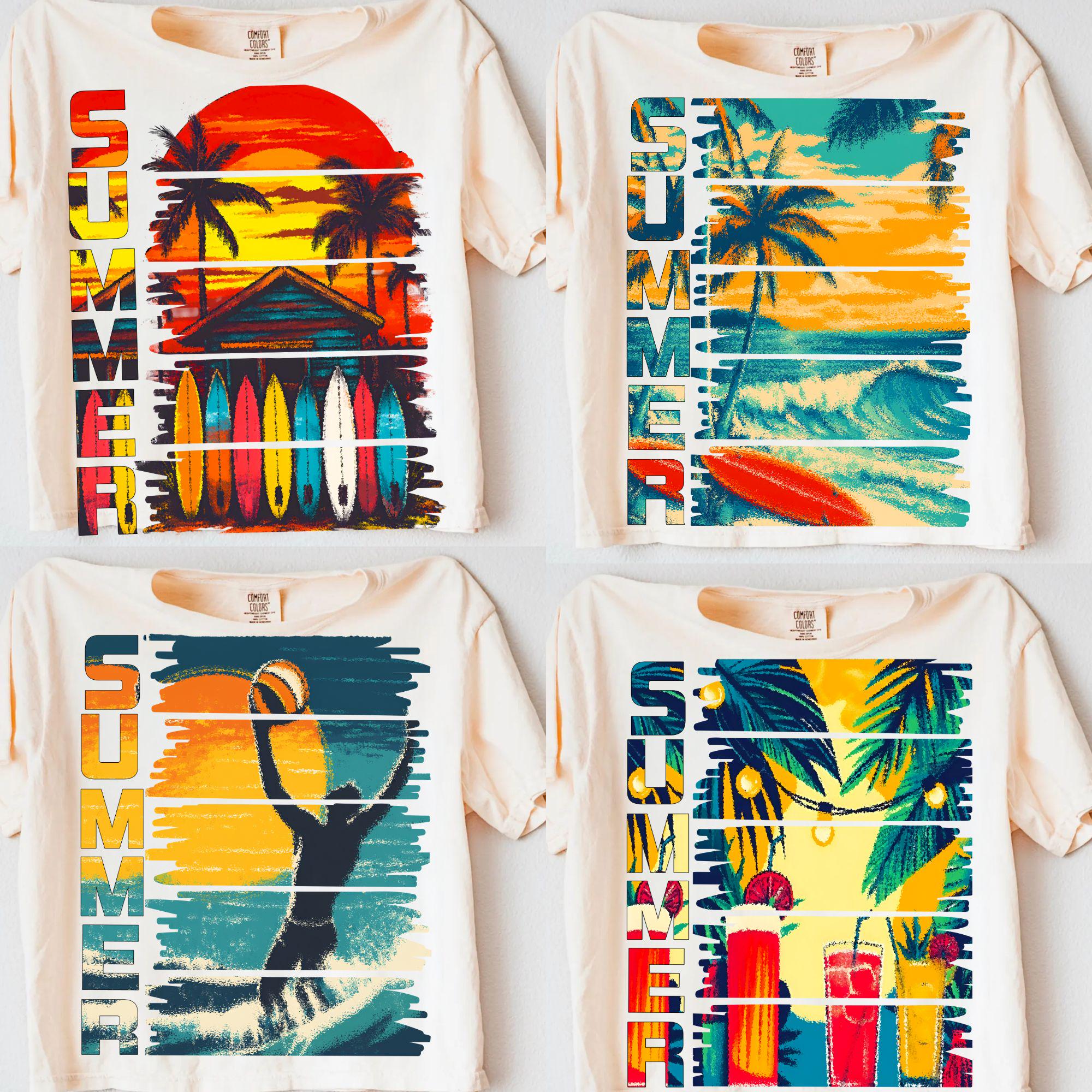 Summer Beach life Bundle PNG | Beach Surf Sunset Retro Sublimation | Summer Vibes Clipart | Vacation Shirt Designs | Digital Download