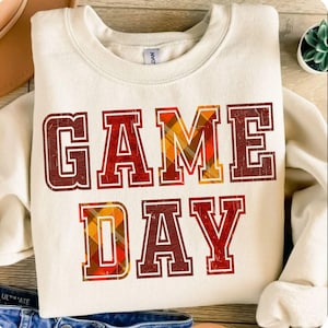 Retro Plaid Football Game Day Sublimation PNG Design - Digital Download for Tailgate Shirts