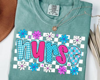 Coquette Nurse PNG, Pastel Floral Sublimation Design, Retro Girly Medical Appreciation (Digital Download)