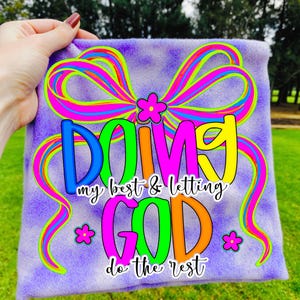 Preppy Christian PNG Design: Floral Faith Quote, Mental Health (Digital Download)