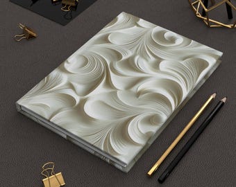 Elegant Swirl Hardcover Journal | Gift for Writers, Notes, Sketches, Daily Planner, Unique Design