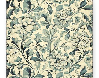 Floral Canvas Art Print, Elegant Home Decor, Wall Decoration for Living Room, Gift for Friends, Mothers Day, Floral Artwork, Pattern Decor