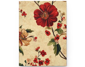 Personalized Floral Hardcover Journal | Vintage Flower Notebook | Writing Journal for Gifts | Personal Diary | Botanical Sketchbook