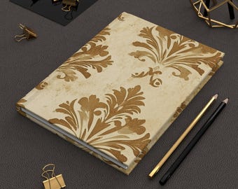 Elegant Floral Hardcover Journal, Vintage Style Notebook, Writer's Diary, Gift for Writers, Love Notes Journal, Floral Stationery