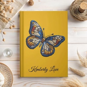 Personalized Whimsical Butterfly Hardcover Journal, Butterfly Notebook, Floral Journal, Gift for Nature Lovers, Writing Diary
