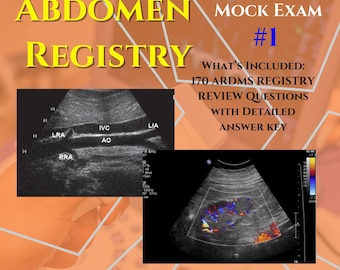 ARDMS Abdomen Registry Mock Exam: 170 Questions with a Detailed Answer Key (PDF Download)