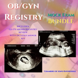 OB/GYN Registry Mock Exam Bundle | 340 ARDMS Ultrasound Practice Questions (Digital Download)