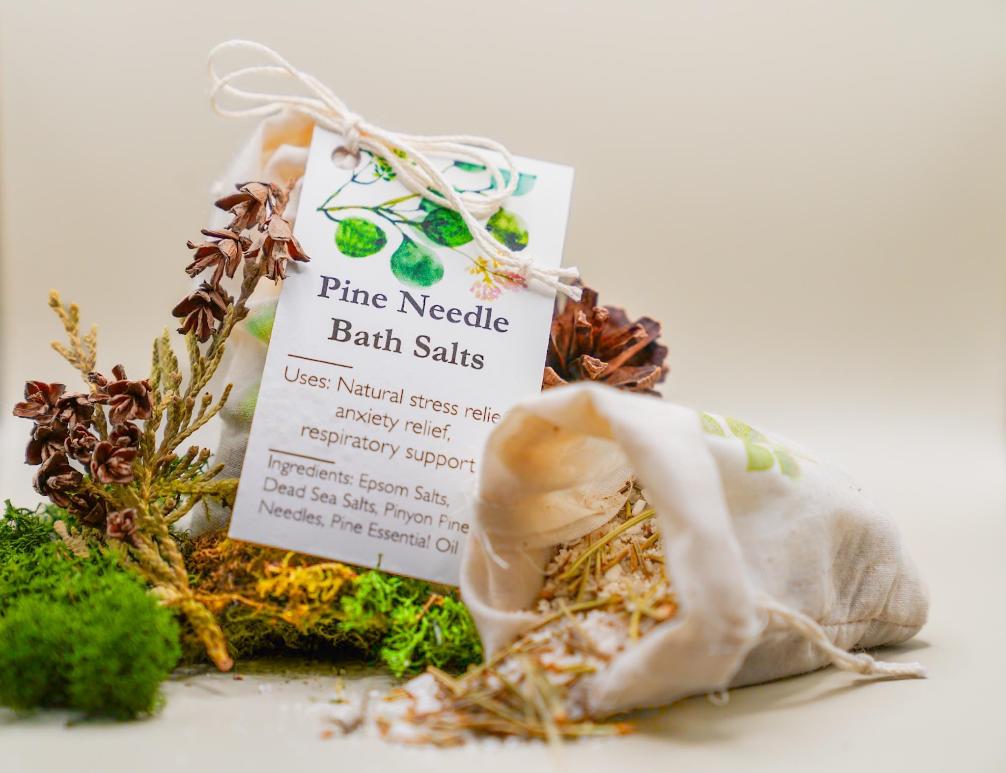 Pine Needle Bath Salts: Herbal Stress Relief