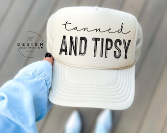 Tanned and Tipsy || Digital File for Sublimation, DTF, Screen Print, Vinyl, Etc. PNG