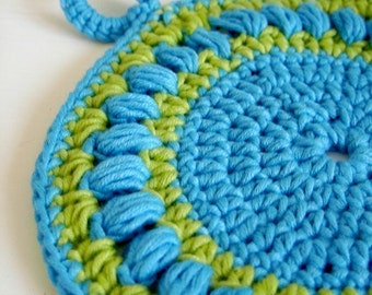 Easy crochet pattern - Round potholder or washcloth written crochet instructions, home crochet ideas, crochet for home