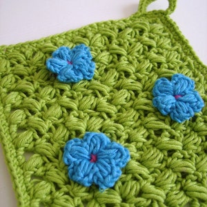 Simple crochet pattern for home - square pot holder crochet pattern instructions, beginner crochet pattern