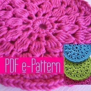Easy round coasters simple crochet pattern for beginners, written crochet tutorial image 4