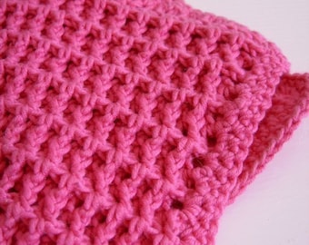 Easy crochet pattern for beginners - Double-sided Wash cloth or Bath cloth PDF crochet pattern, kitchen potholder