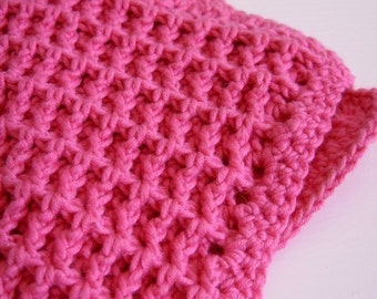 Easy crochet pattern for beginners - Double-sided Wash cloth or Bath cloth PDF crochet pattern, kitchen potholder