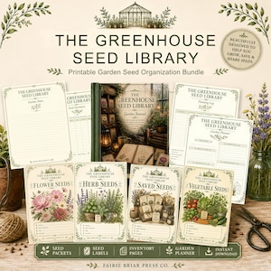 Garden Planner Printable Bundle, Seed Inventory Tracker, Seed Saving Journal, Seed Packet Templates, Garden Binder Pages, Seed Organizer