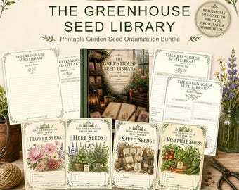 Garden Planner Printable Bundle, Seed Inventory Tracker, Seed Saving Journal, Seed Packet Templates, Garden Binder Pages, Seed Organizer