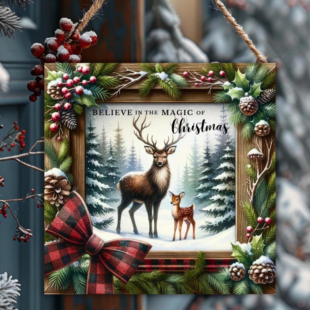 Believe in the Magic of Christmas PNG – Door Hanger Sublimation ...