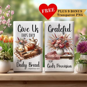 Paño de cocina con escrituras florales PNG para regalos cristianos, decoración de cocina con versículos bíblicos, diseño de sublimación de paño de cocina con fe, arte religioso imprimible