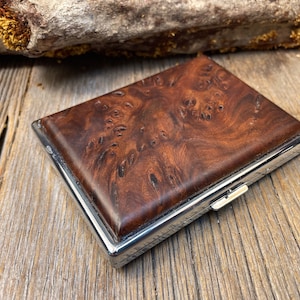 Holzmaserung, Business / Kreditkarte, Portemonnaie, Heilkräuter- / Zigarettenetui: AAAAA Instrument grade Brown Mallee Burl