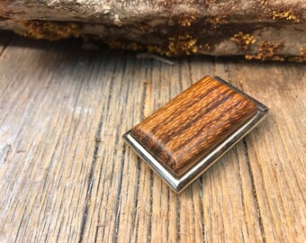 Wood/ Wooden Money clip: Zebrawood