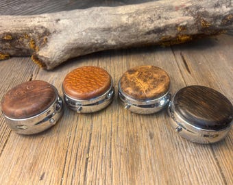 Wood/ Wooden Pill box, keepsake case: AAAAA Gallery Grade exotic and Domestic wood, 3 Compartments, 1 Compartment