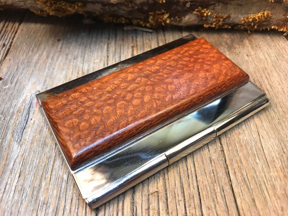 Wood/wooden Business Card/ Credit Card Case/ Holder: AAAA Gallery Grade  Australian Lace Wood - Etsy