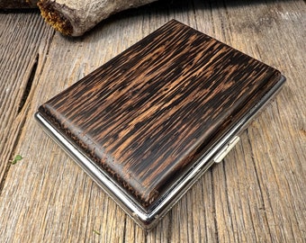 Wood/ Wooden ,Business/ Credit card,Wallet, Medicinal Herb/ Cigarette Case: AAAAA Instrument grade Black Palm