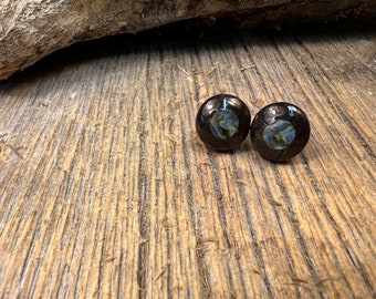 Wood/ Wooden Stud Earrings: Coco Bolo