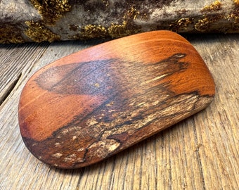 Wood/Wooden Barrette, Hairclip: Antique Spalted  Florida Mahogany, large