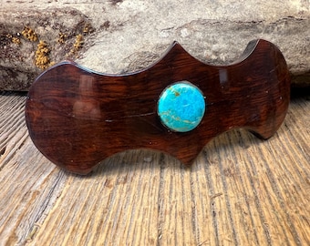 Wood/ Wooden Hair Barrette: Surinam Snakewood( Large)