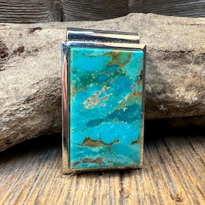 Pince à billets/porte-billets : turquoise d'Arizona de qualité galerie AAAAA
