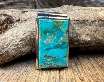 Money clip/ Bill fold: AAAAA Gallery grade Arizona Turquoise