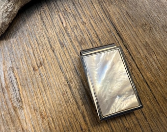 Money clip: AAAAA Gallery grade white Mother of pearl