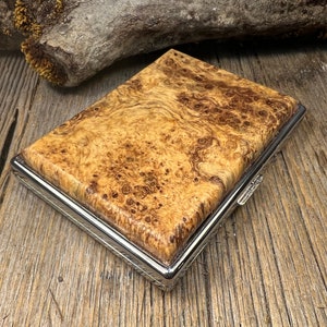 Holz, Business / Kreditkarte, Brieftasche, Heilkräuter- / Zigarettenetui: AAAAA Instrument grade Spalted Big Leaf Birdseye Maple Burl