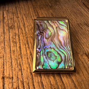 Money Clip: AAAAA Gallery grade Blue / Green Paua Abalone