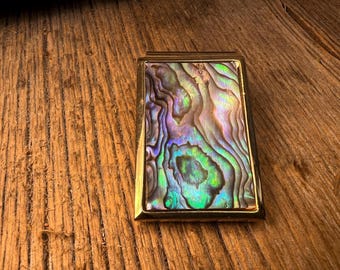 Money Clip: AAAAA Gallery grade Blue / Green Paua Abalone