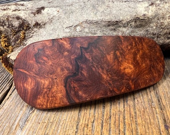 Wood/ Wooden Hair Barrette: AAAAA Gallery Grade Amboyna Burl( Large)