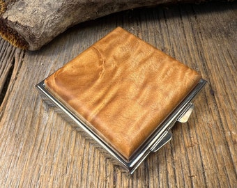 Wood/ Wooden Pill box/ Keepsake container: AAAA Gallery Grade Quilted Maple Burl, 4 partitions, 1 compartment