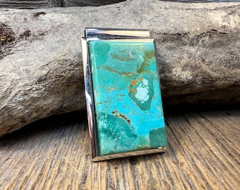 Money clip/ Bill fold: AAAAA Gallery grade Arizona Turquoise