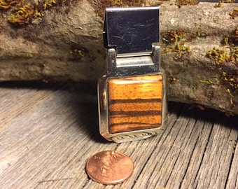 Wood/ Wooden Moneyclip: Zebra wood