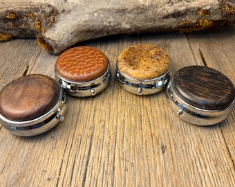 Wood/ Wooden Pill box, keepsake case: AAAAA Gallery Grade exotic and Domestic wood, 3 Compartments, 1 Compartment